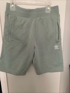adidas Sage Green Trefoil Athletic Shorts